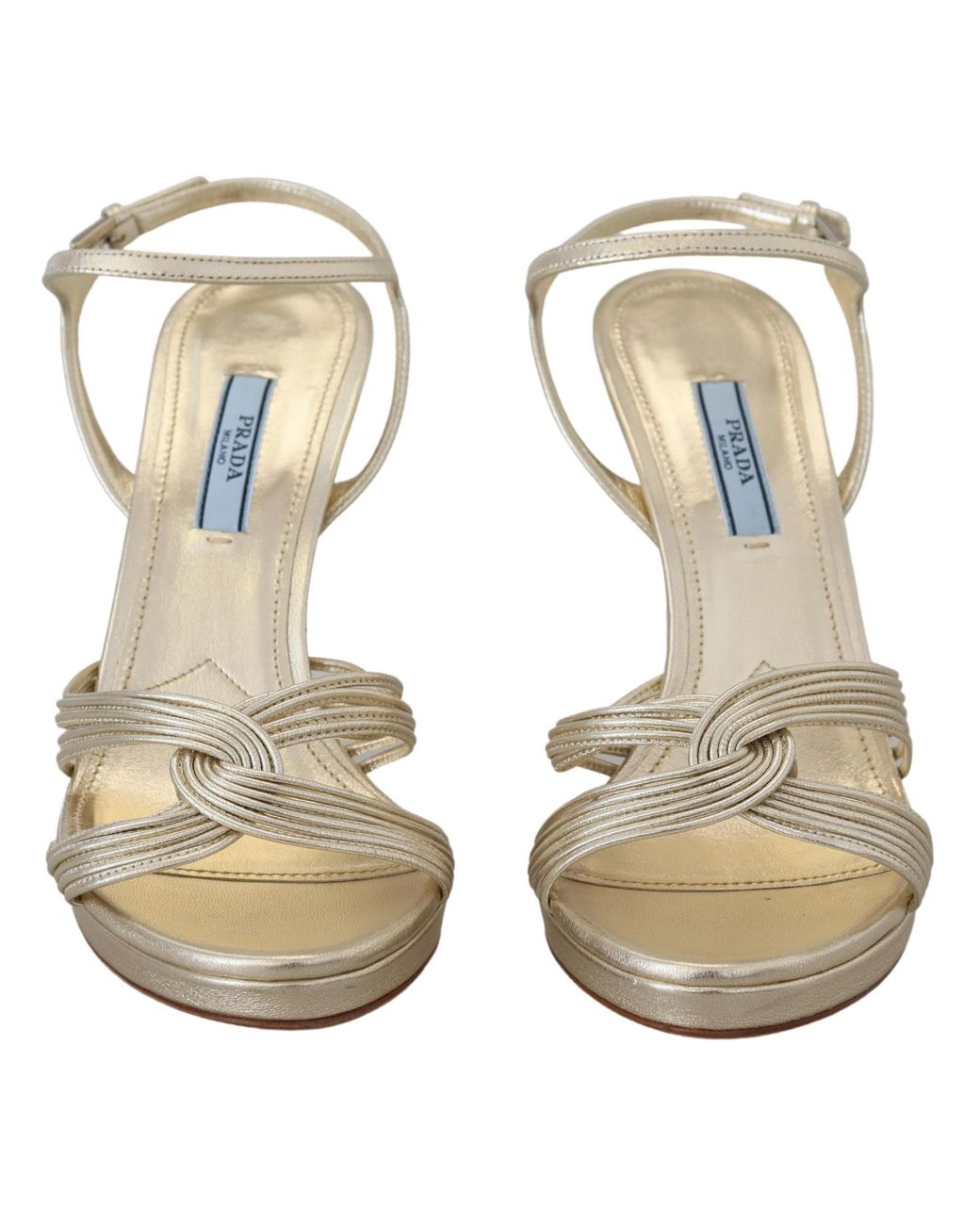 Prada Black Leather Sandals Ankle Strap Heels Stiletto And Havana