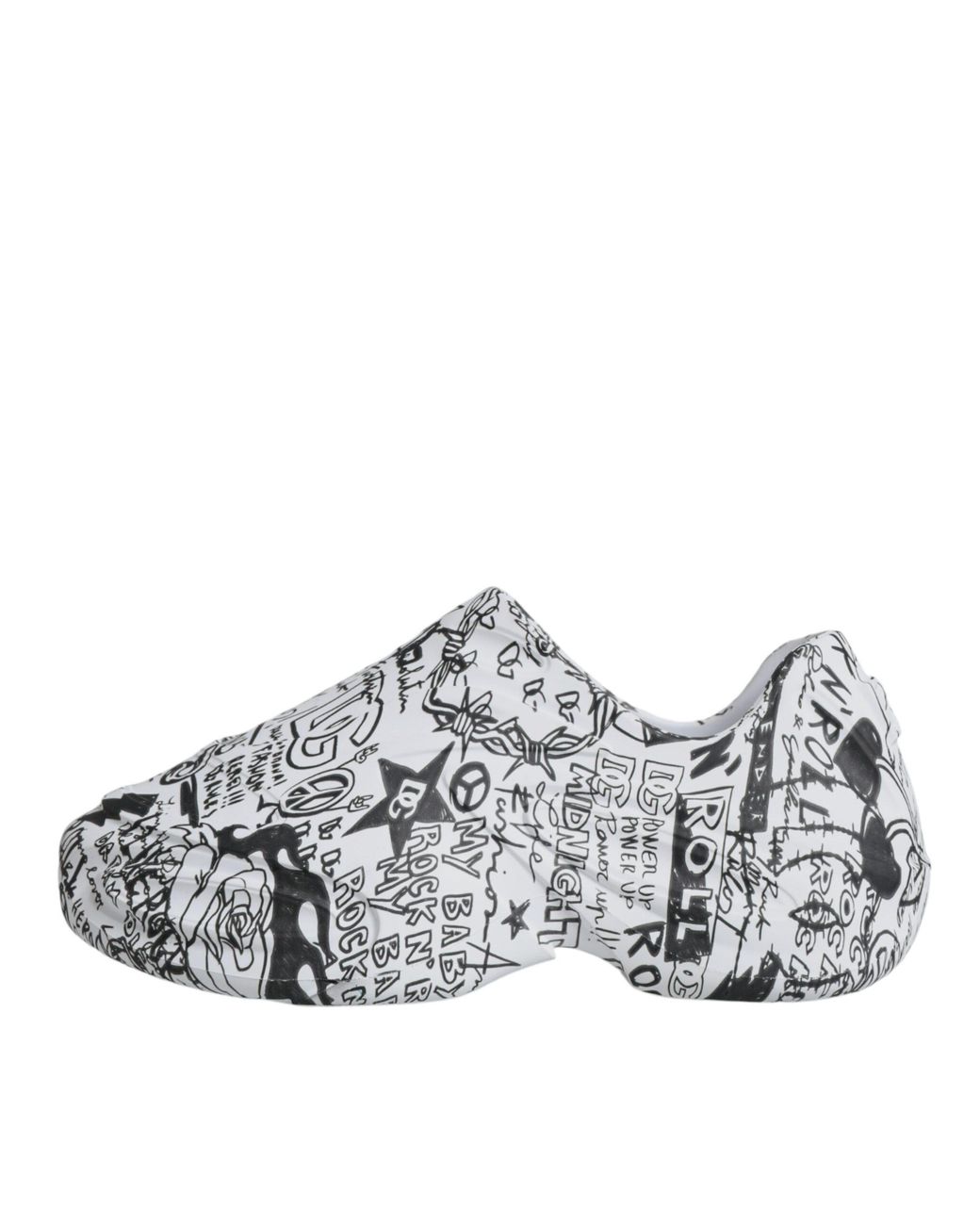 Dolce & Gabbana White Graffiti Daymaster Sneakers Shoes Calf Leather for men