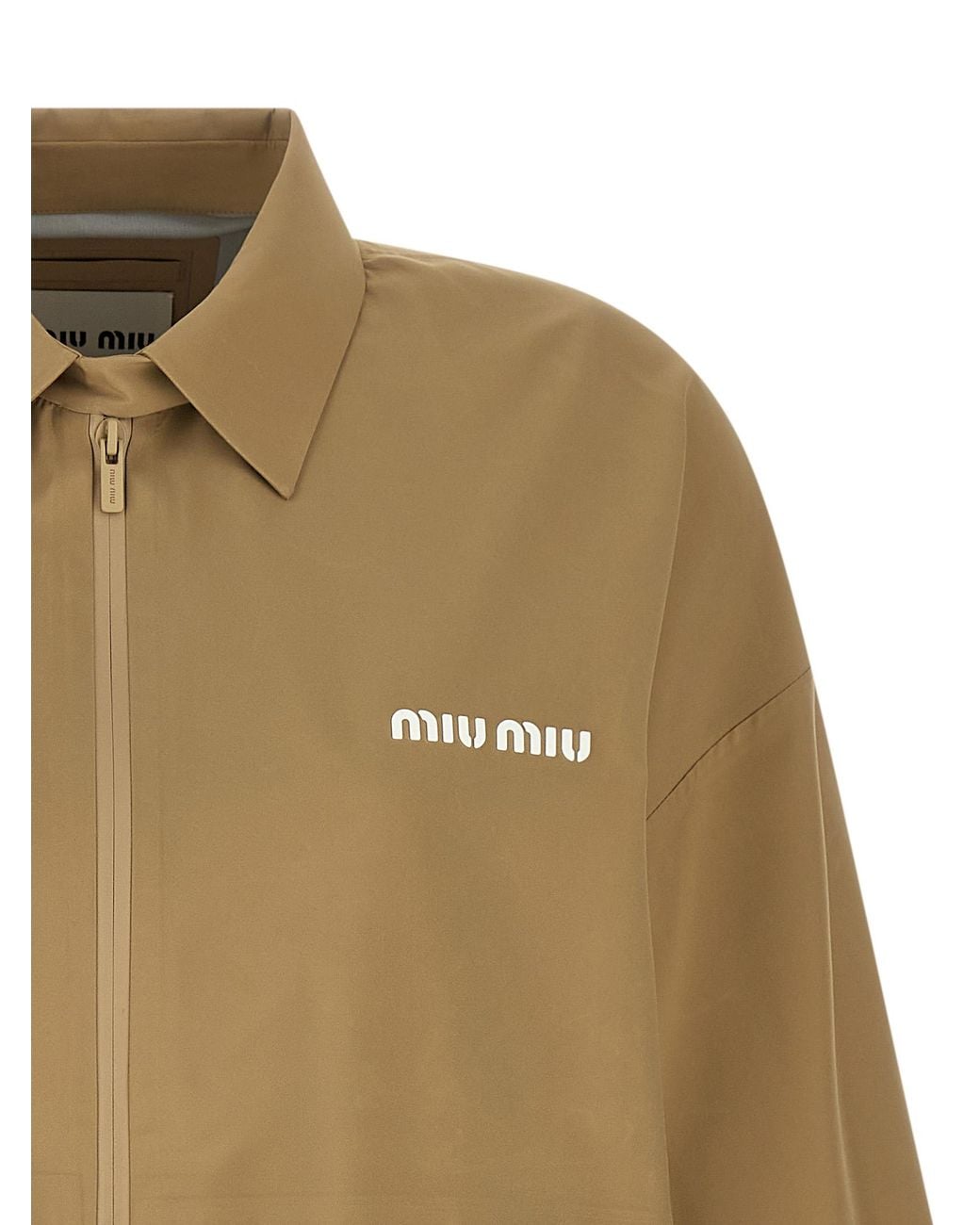 Miu Miu Natural Recycled Polyester Shell Jacket