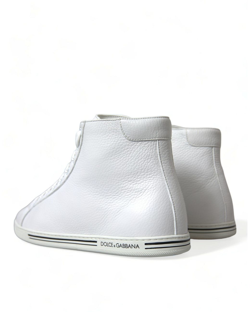 Dolce & Gabbana Gray Saint Tropez High Top Sneakers Shoes Leather for men