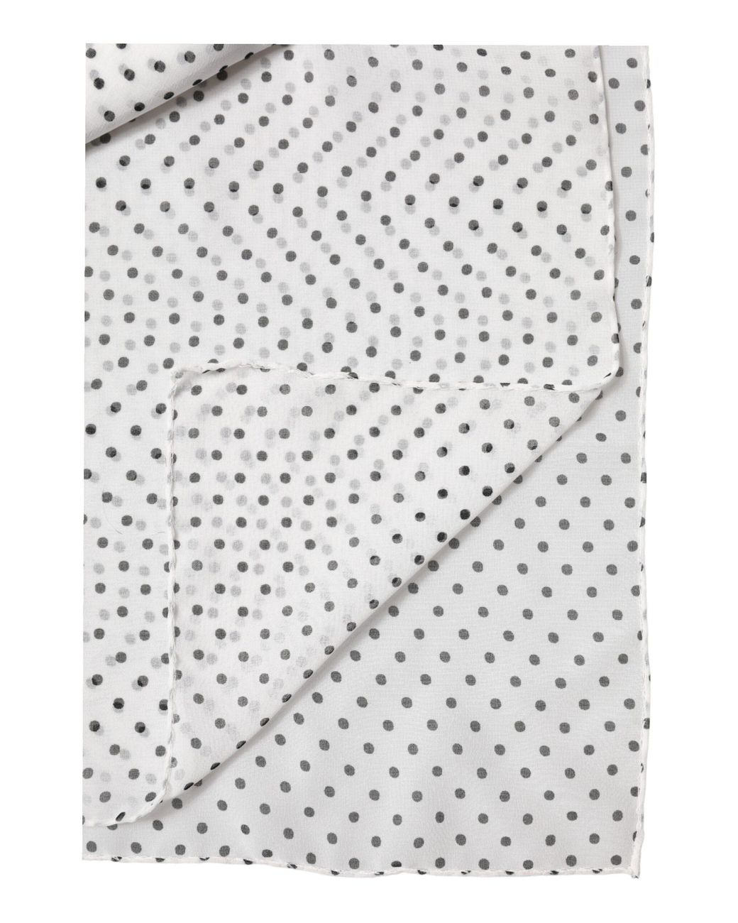 Dolce & Gabbana Gray Polka Dot Polyester Shawl Scarf And