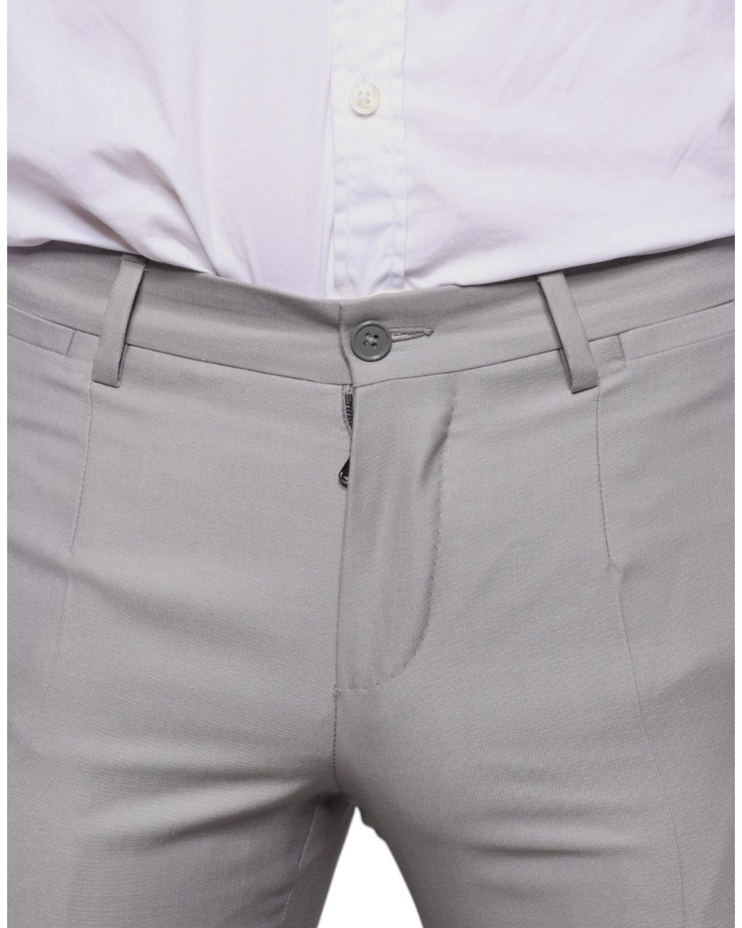Dolce & Gabbana Gray Light Wool Dress Pants for men