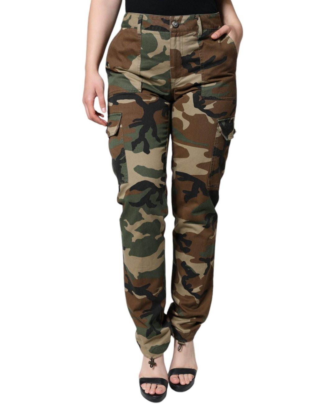 Dolce & Gabbana Green Camouflage Cargo Pants
