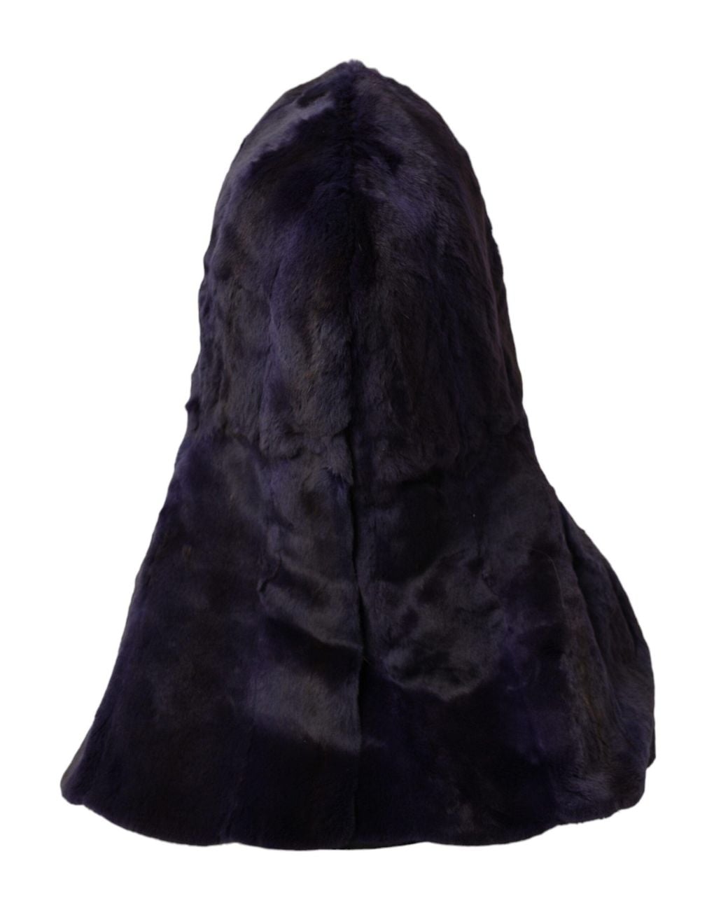 Dolce & Gabbana Blue Black Weasel Fur Whole Head Wrap Hat