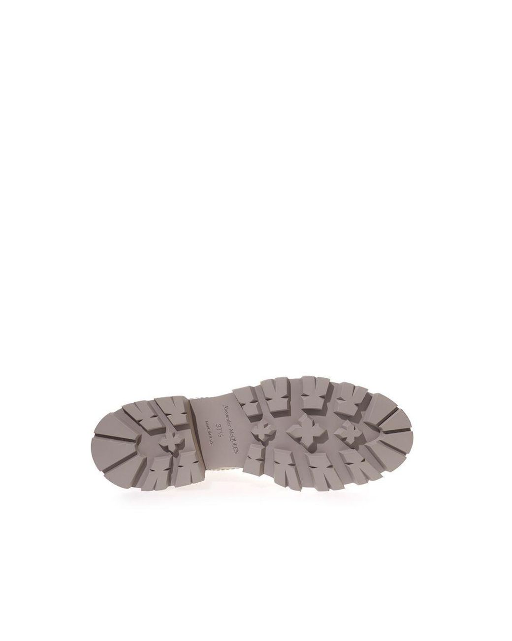 McQueen Gray Chic Leather Boots For Elegant Steps