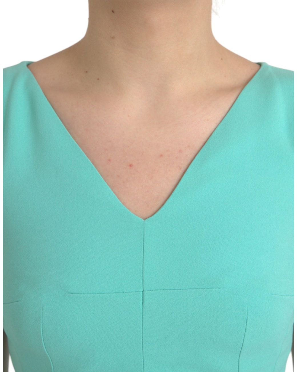 Dolce & Gabbana Green Viscose Sleeveless Bodycon Midi Dress