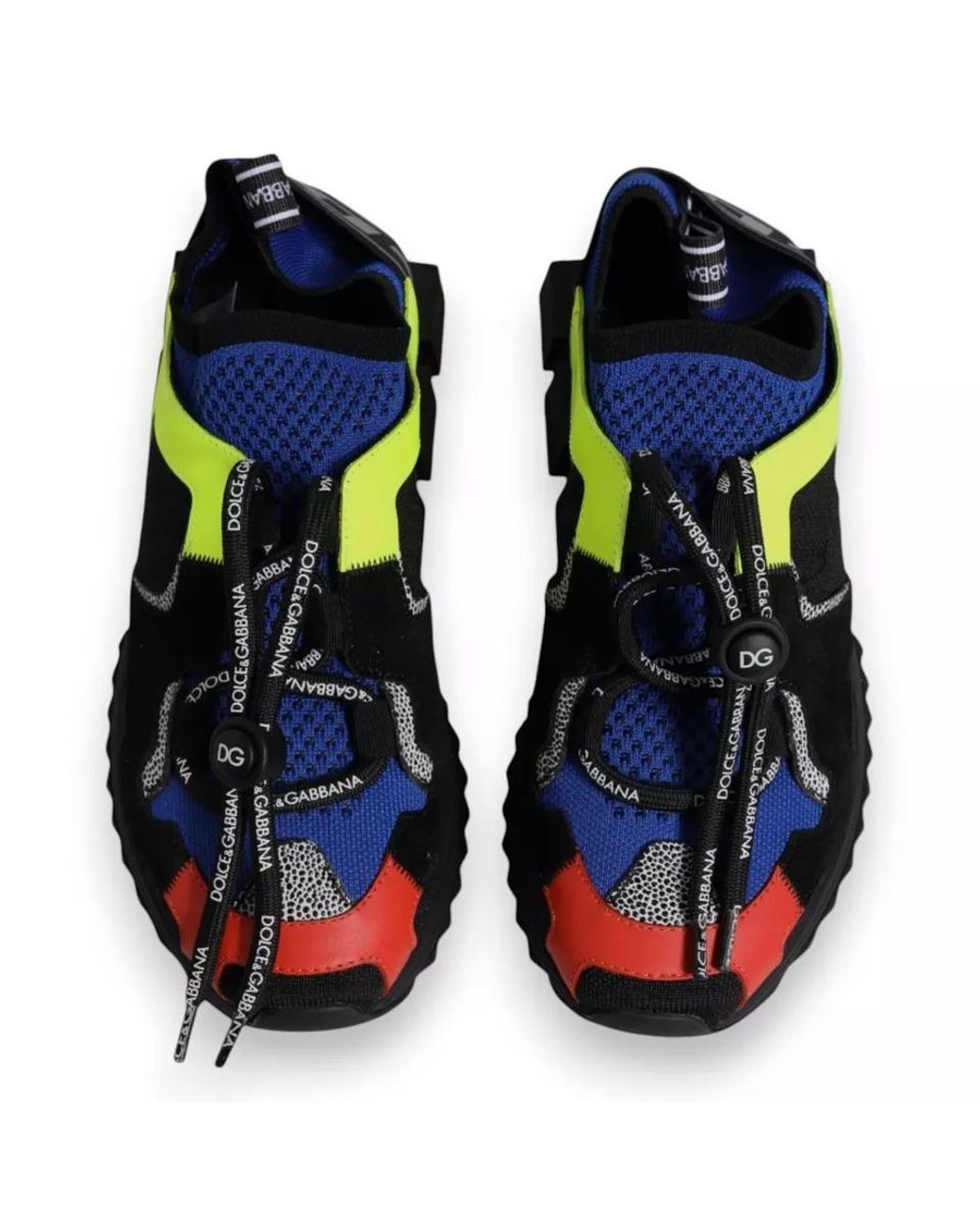 Dolce & Gabbana Black Mesh Sorrento Trekking Sneakers Shoes