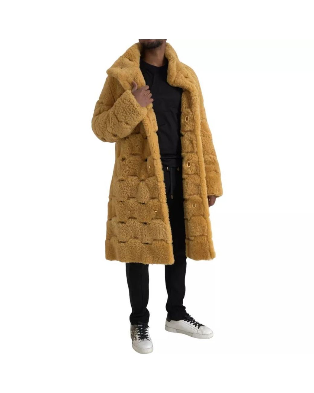 Bottega Veneta Yellow Single-Breasted Coats for men