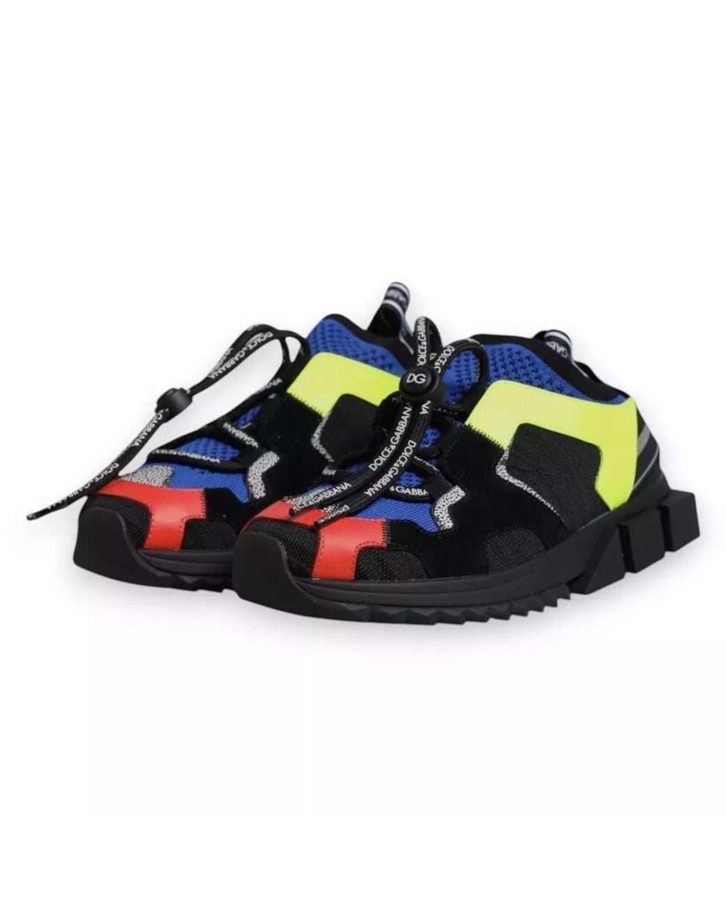 Dolce & Gabbana Black Mesh Sorrento Trekking Sneakers Shoes