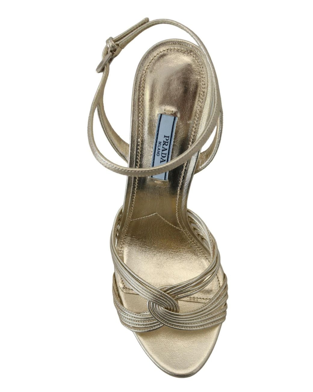 Prada Black Leather Sandals Ankle Strap Heels Stiletto And Havana
