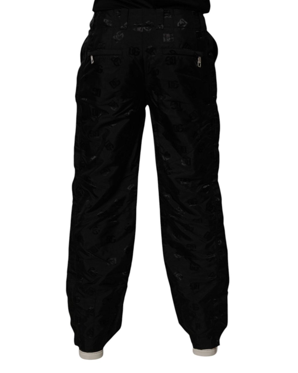 Dolce & Gabbana Black Allover Print Trousers for men