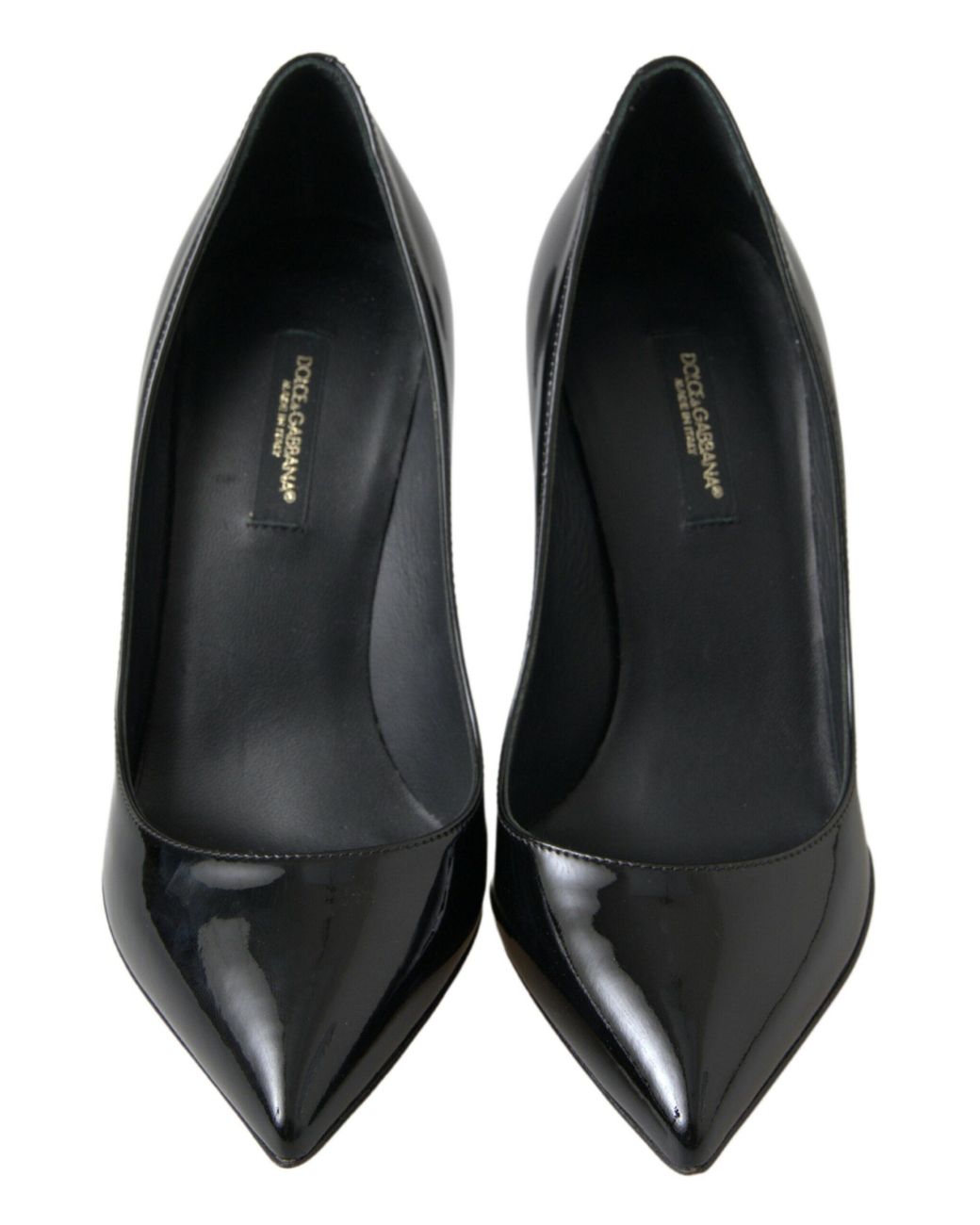 Dolce & Gabbana Black Patent Leather High Heels Pumps Shoes