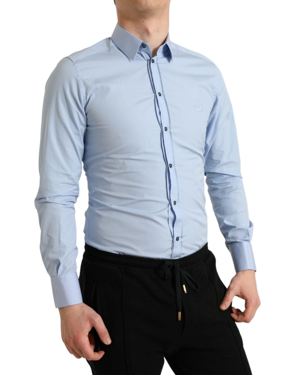 Dolce & Gabbana Blue Sky Cotton Formal Dress Shirt for men