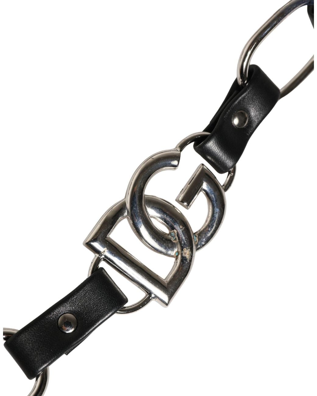 Dolce & Gabbana White Leather Chain Bag Accessory Shoulder Strap Lamb Zamak Real Brass 10Lf