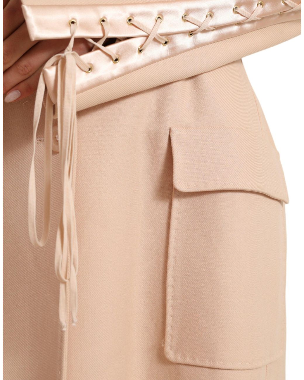 Dolce & Gabbana Natural Cotton Single Breasted Long Coat Jacket