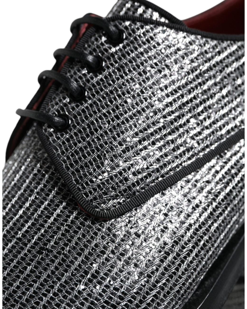 Dolce & Gabbana Black Dolce & Gabbana Textured Polyurethane Flat for men