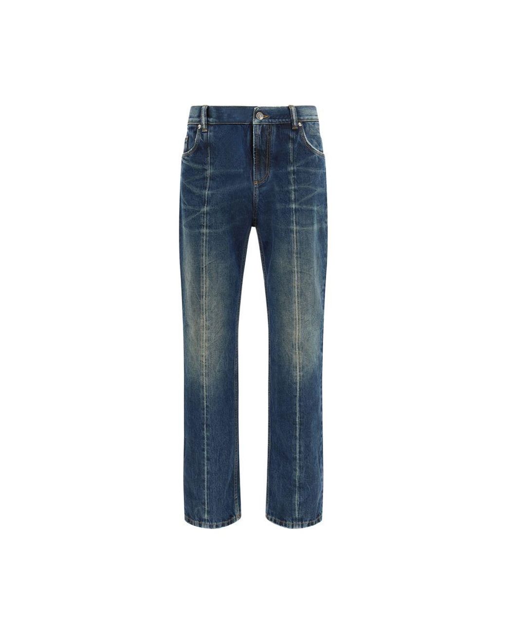 Versace Blue Cotton Straight for men