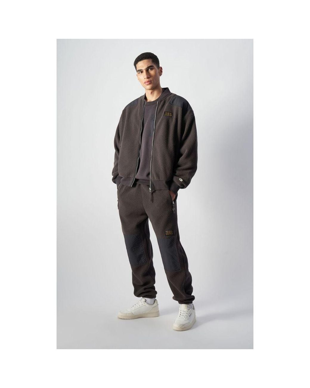 Champion Black Polyester Bomber for men