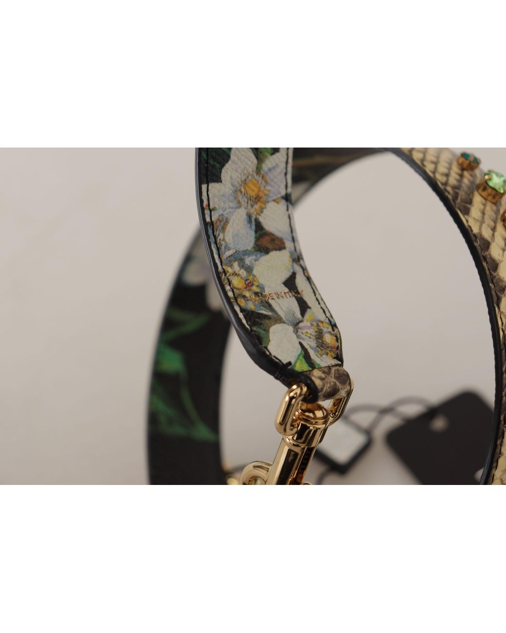 Dolce & Gabbana Black Elegant Python Leather Shoulder Strap