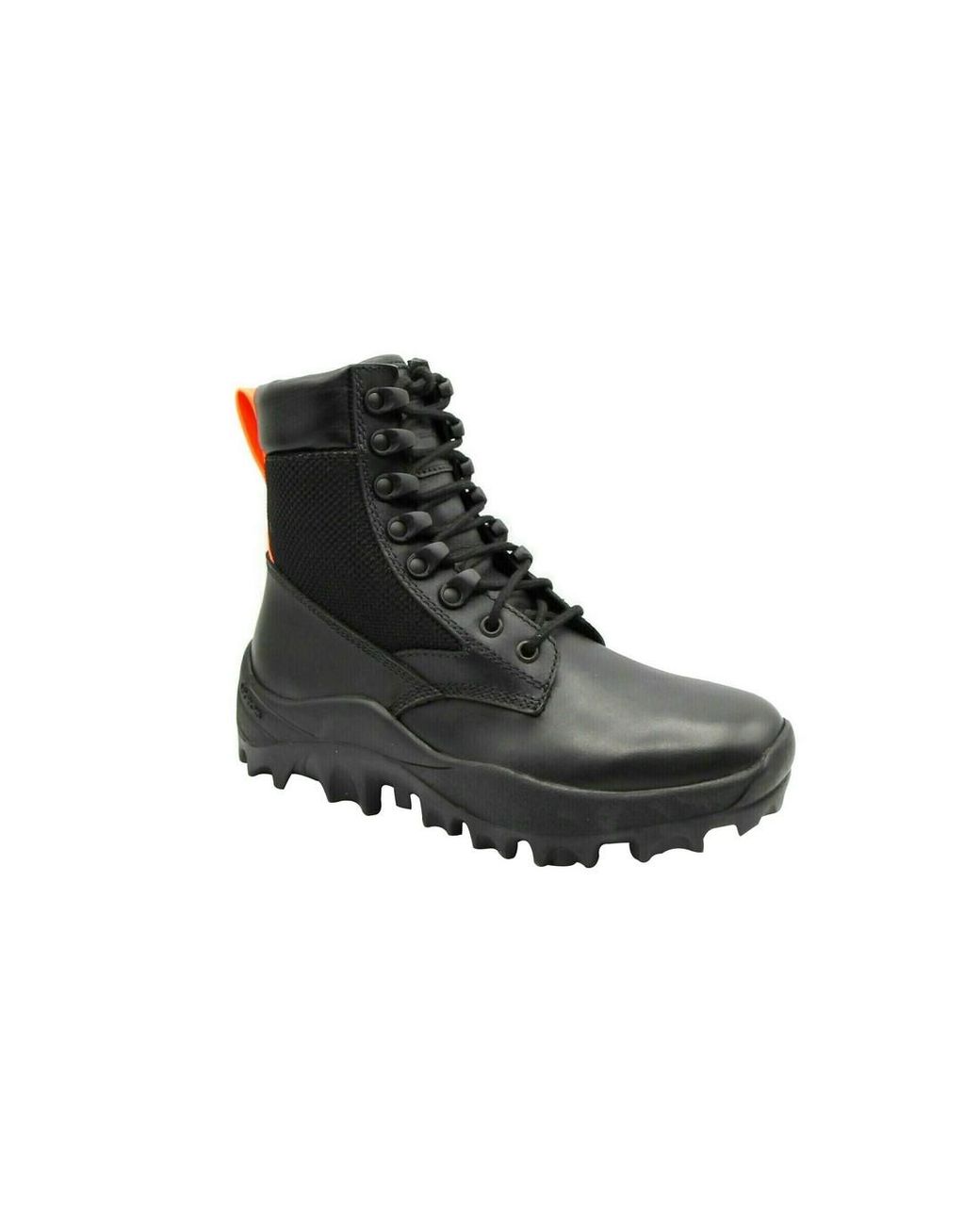 MCM Black Leather Reflective Patch With Pull Boots