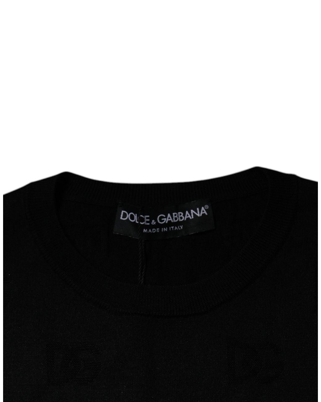 Dolce & Gabbana Black Silk Round Neck Sleeveless T-Shirt for men