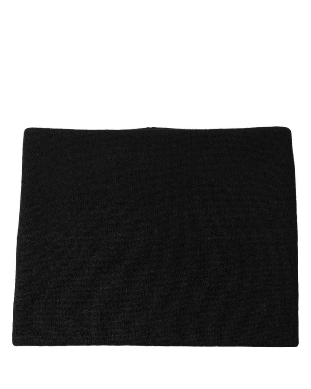Dolce & Gabbana Black Cashmere Knitted Neck Warmer Scarf Nylon Elastane for men