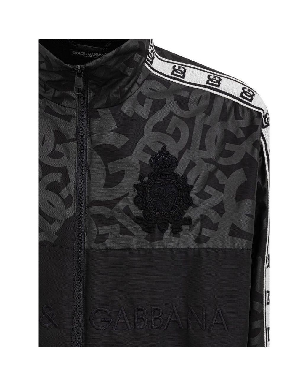 Dolce & Gabbana Black Polyester Shell Jacket for men