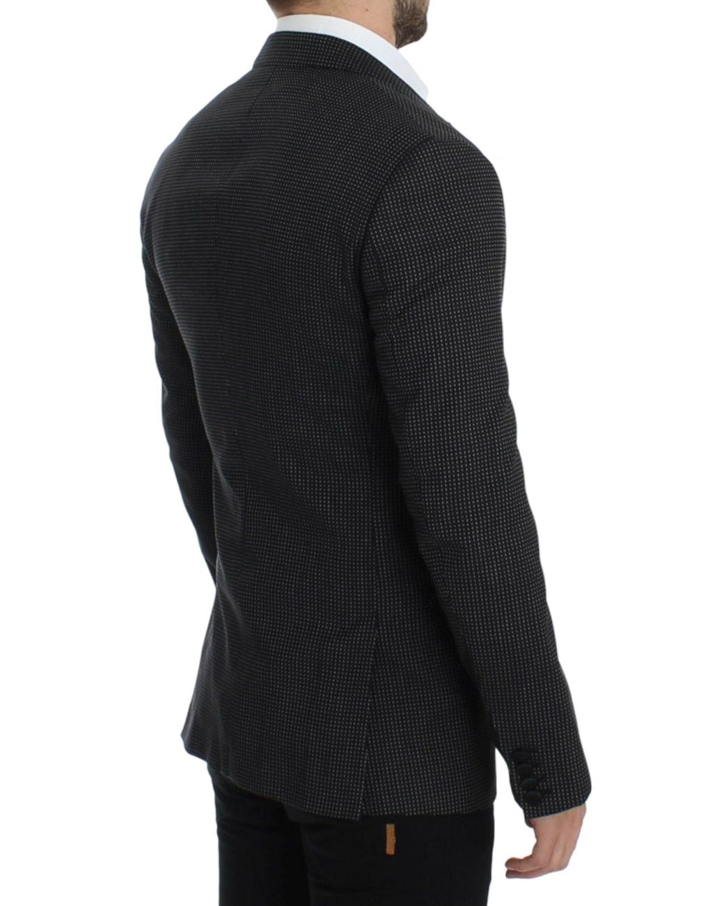 Dolce & Gabbana Blue Dolce Gabbana Black Wool Slim Martini Blazer for men