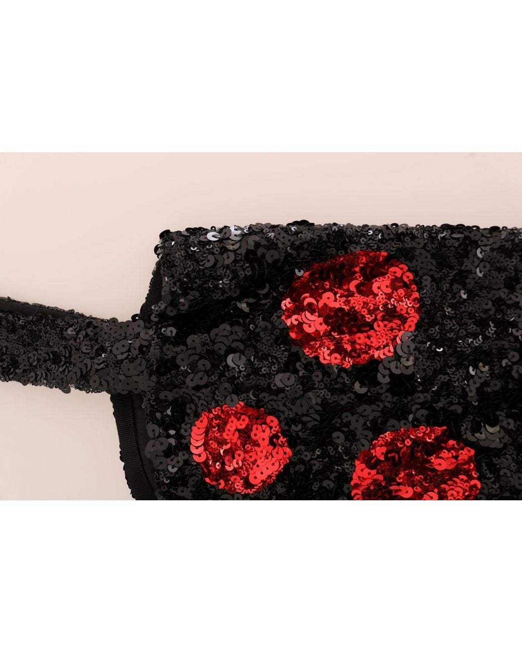 Dolce & Gabbana Black Polka Sequined Shift Dress