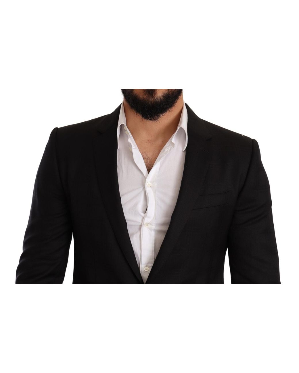 Dolce & Gabbana Black Check Martini Slim Fit 2 Piece Suit for men