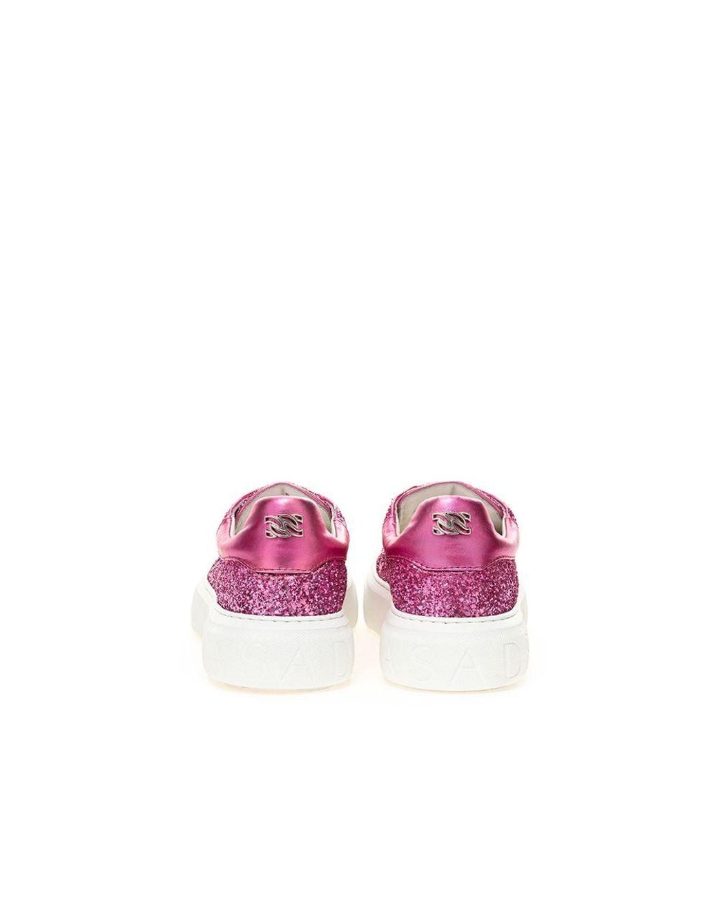 Casadei Purple Fuchsia Leather Sneaker