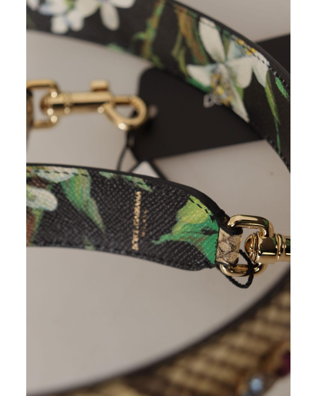 Dolce & Gabbana Black Elegant Python Leather Shoulder Strap