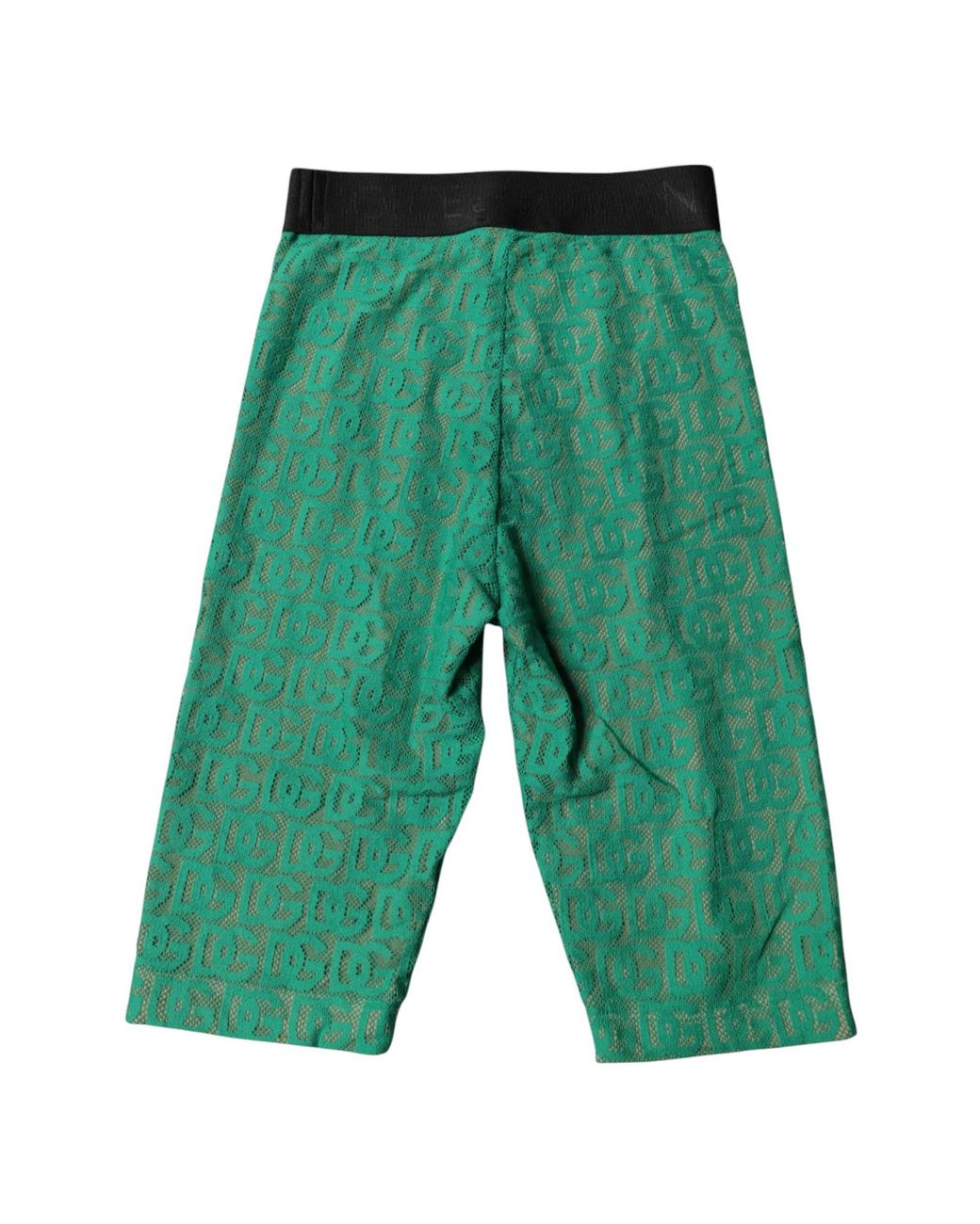 Dolce & Gabbana Green Logo Monogram Cropped Tights Underwear