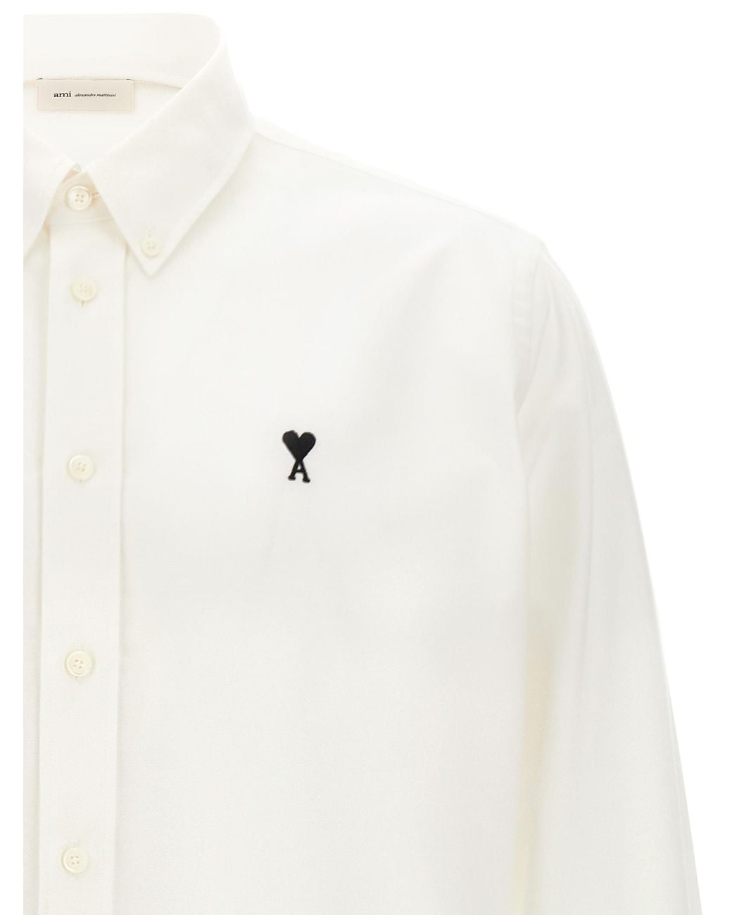 AMI White Cotton Blouse for men