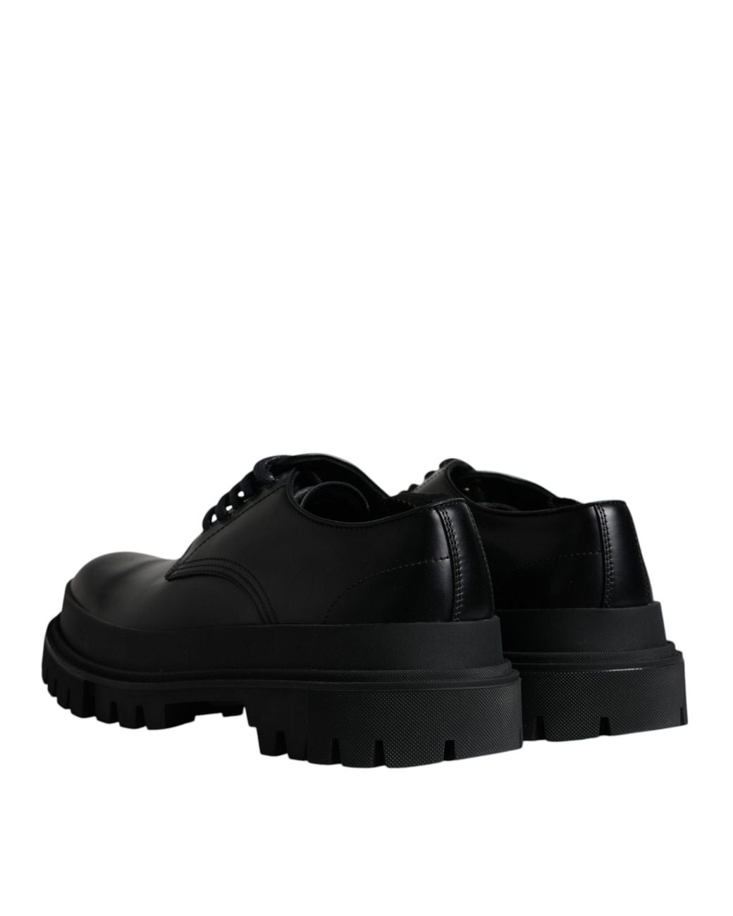 Dolce & Gabbana Black Leather Derby Shoes for men