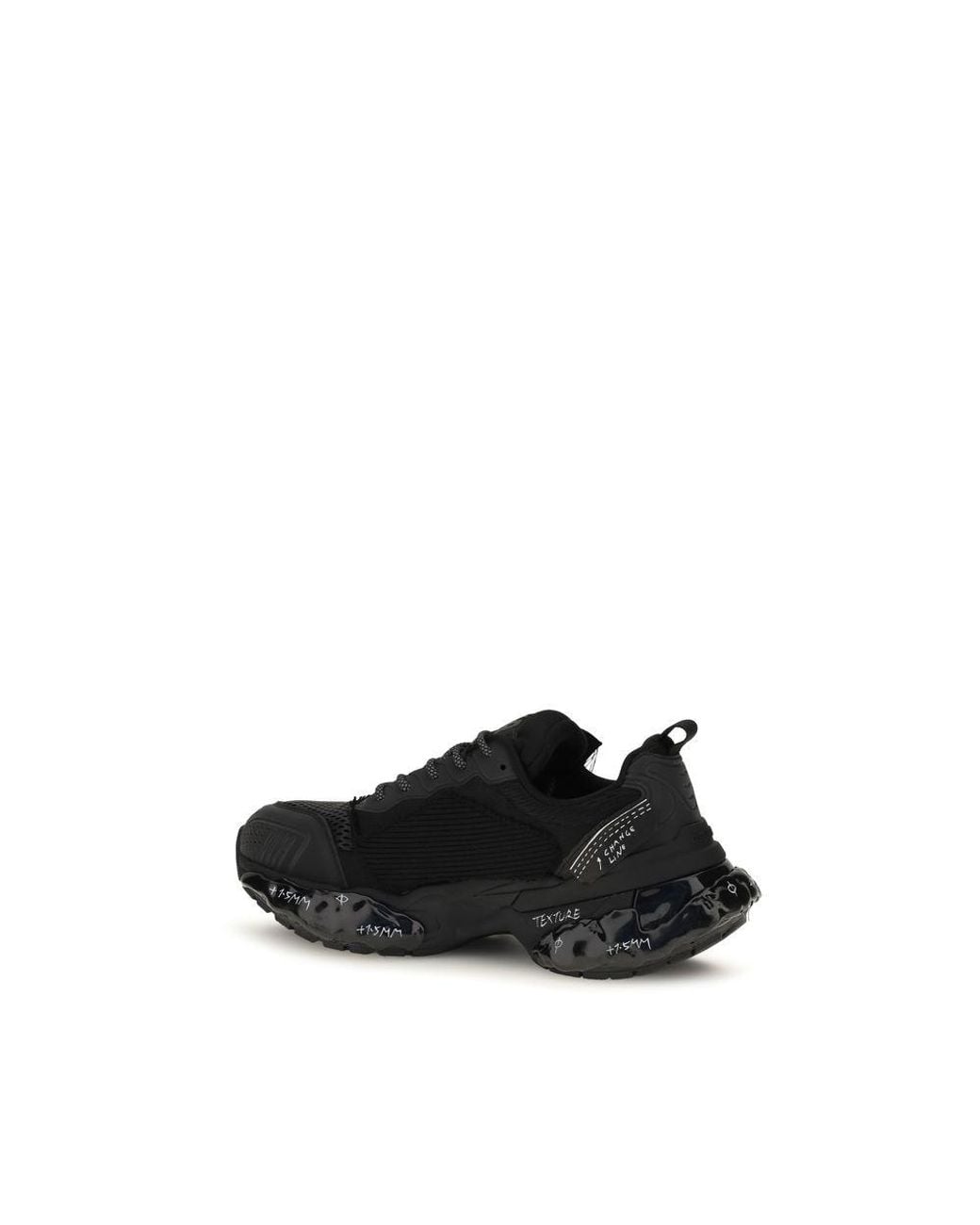DSquared² Black Polyester Athletic Sneakers for men