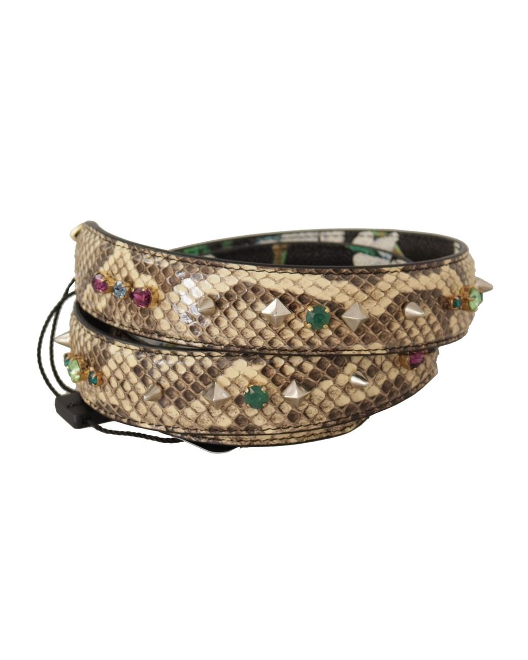 Dolce & Gabbana Black Elegant Python Leather Shoulder Strap