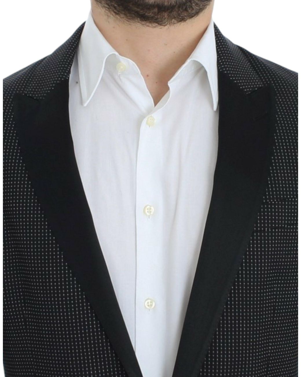 Dolce & Gabbana Blue Dolce Gabbana Black Wool Slim Martini Blazer for men