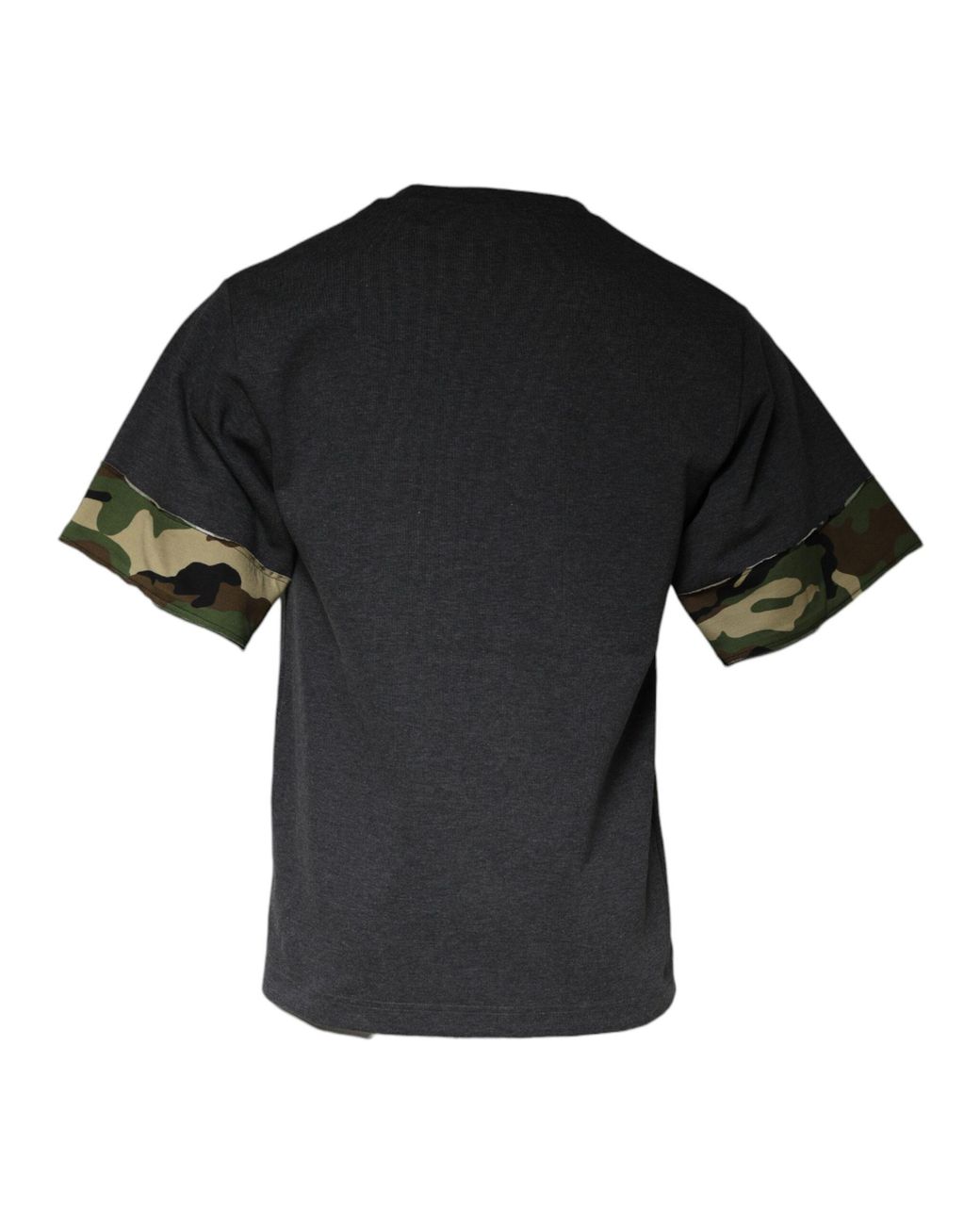 Dolce & Gabbana Black Camouflage Crew Neck T-Shirt for men