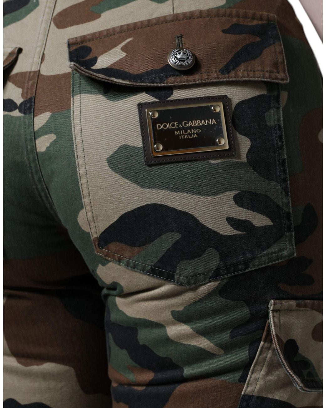 Dolce & Gabbana Green Camouflage Cargo Pants