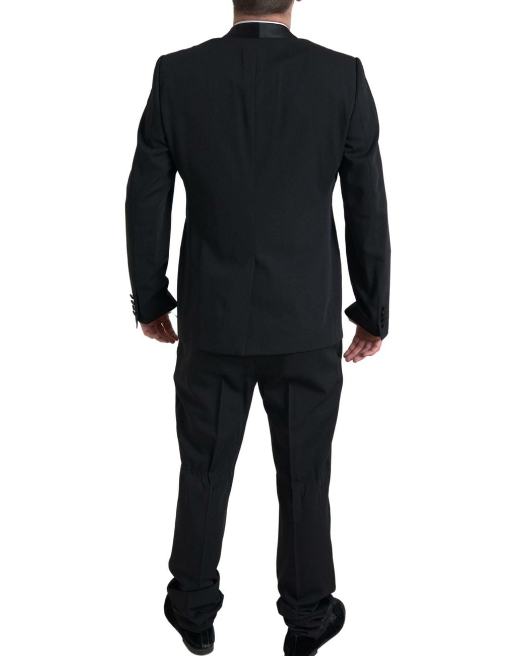 Dolce & Gabbana Black 2 Piece Single Breasted Martini Suit for men