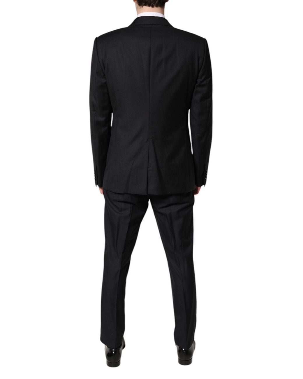 Dolce & Gabbana Black Double Breasted Formal 3 Piece Suit for men
