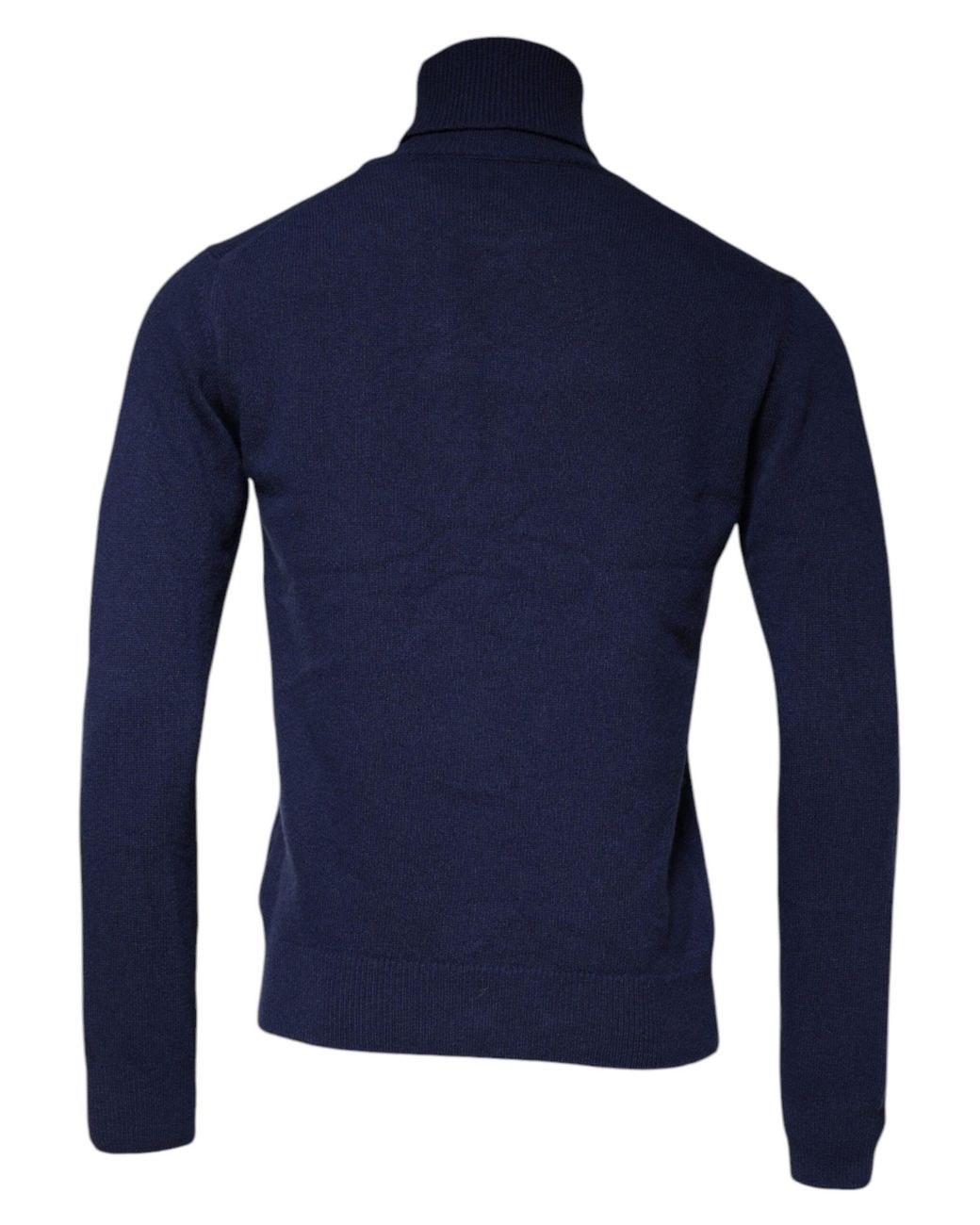 Dolce & Gabbana Blue Wool Knit Turtleneck Pullover Sweater for men