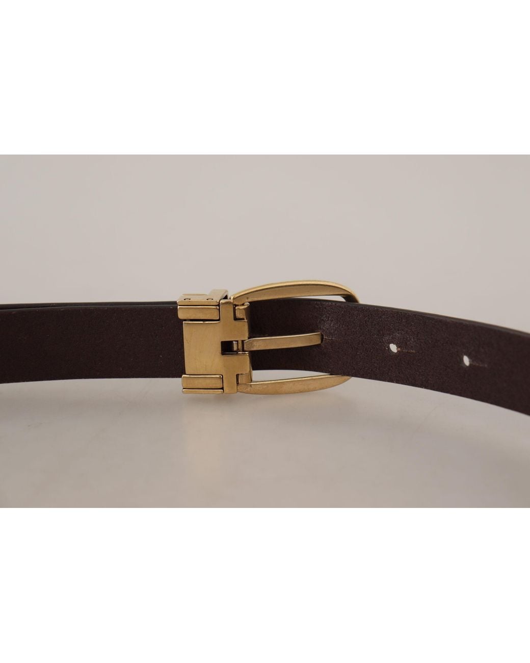 Dolce & Gabbana Black Elegant Dark Leather Belt for men