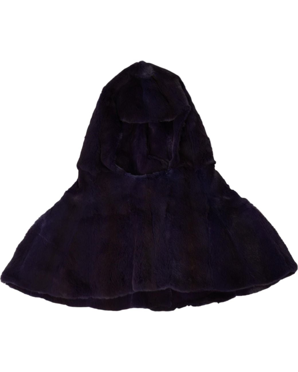 Dolce & Gabbana Blue Black Weasel Fur Whole Head Wrap Hat
