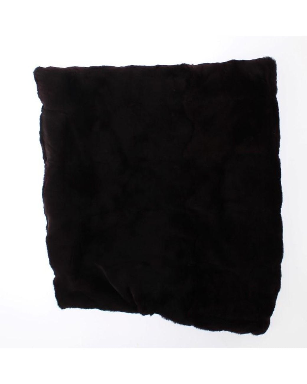 Dolce & Gabbana Black Weasel Fur Crochet Hood Scarf Hat