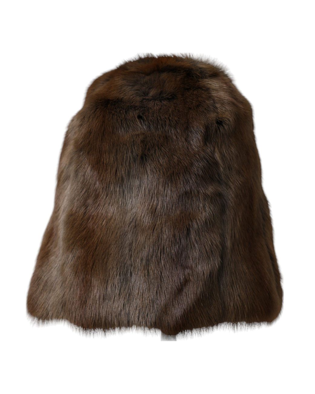 Dolce & Gabbana Brown Weasel Fur S Cashmere Hat Beanie