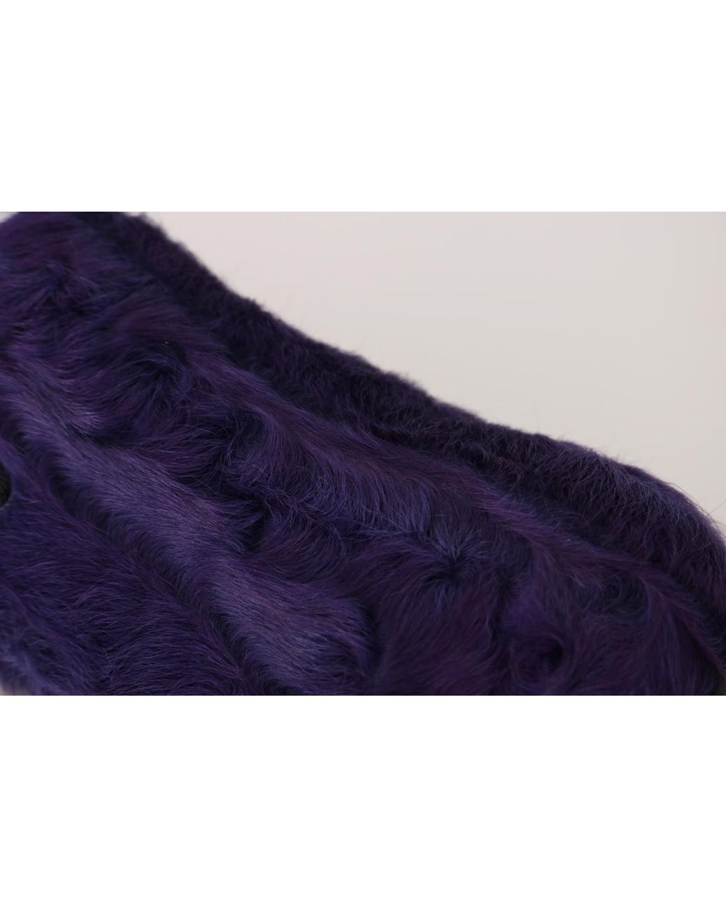 Dolce & Gabbana Blue Sheep Fur Leather Loafers
