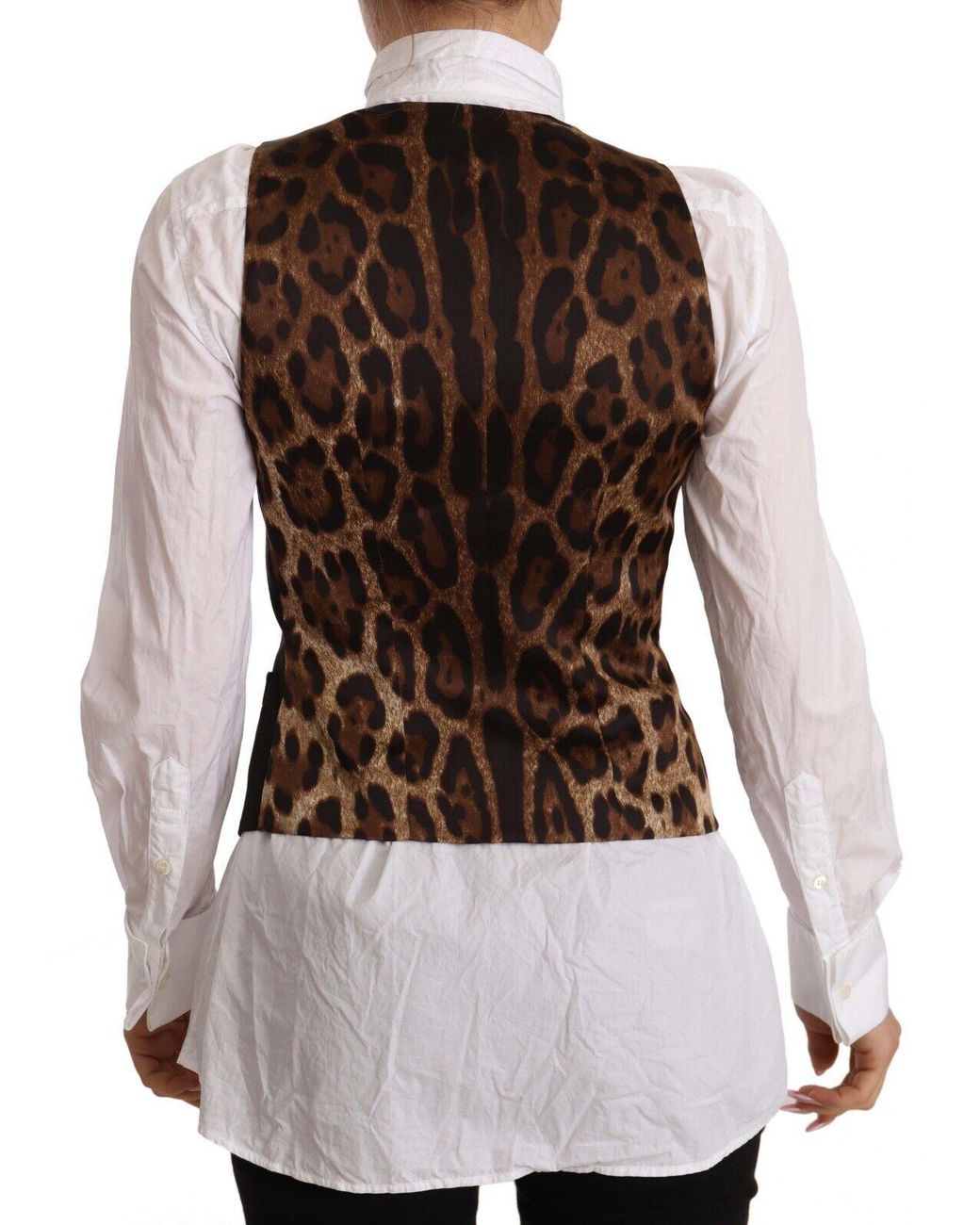 Dolce & Gabbana Black Elegant Buttoned Vest Top