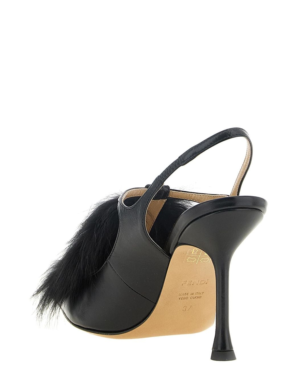 Fendi Black Calfskin High Heel Pumps